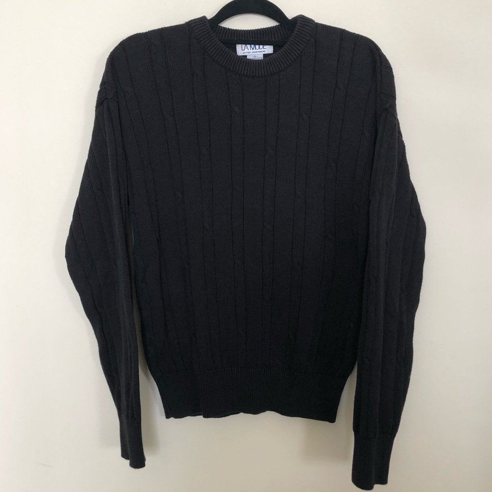 Vintage LA Mode Black Knit Sweater